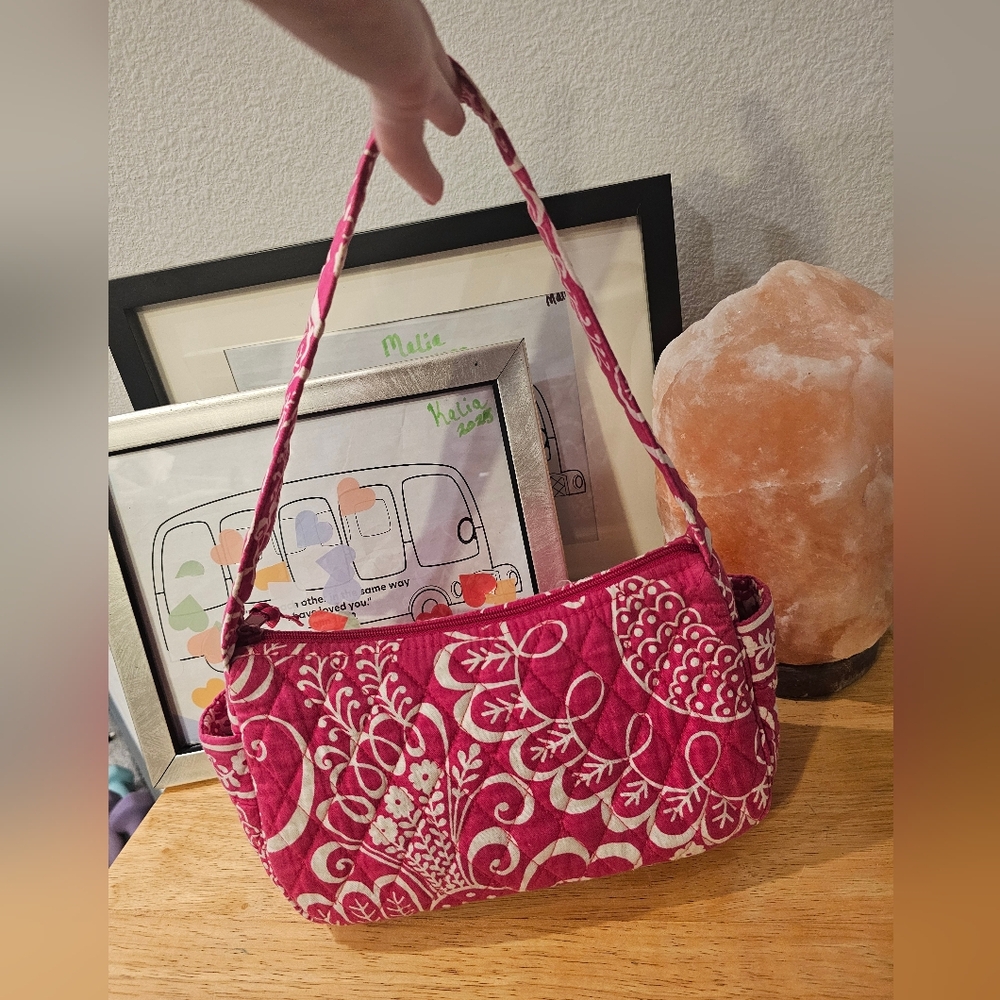 Vera Bradley Retired 'Pink Twirly Bird'  Purse.
